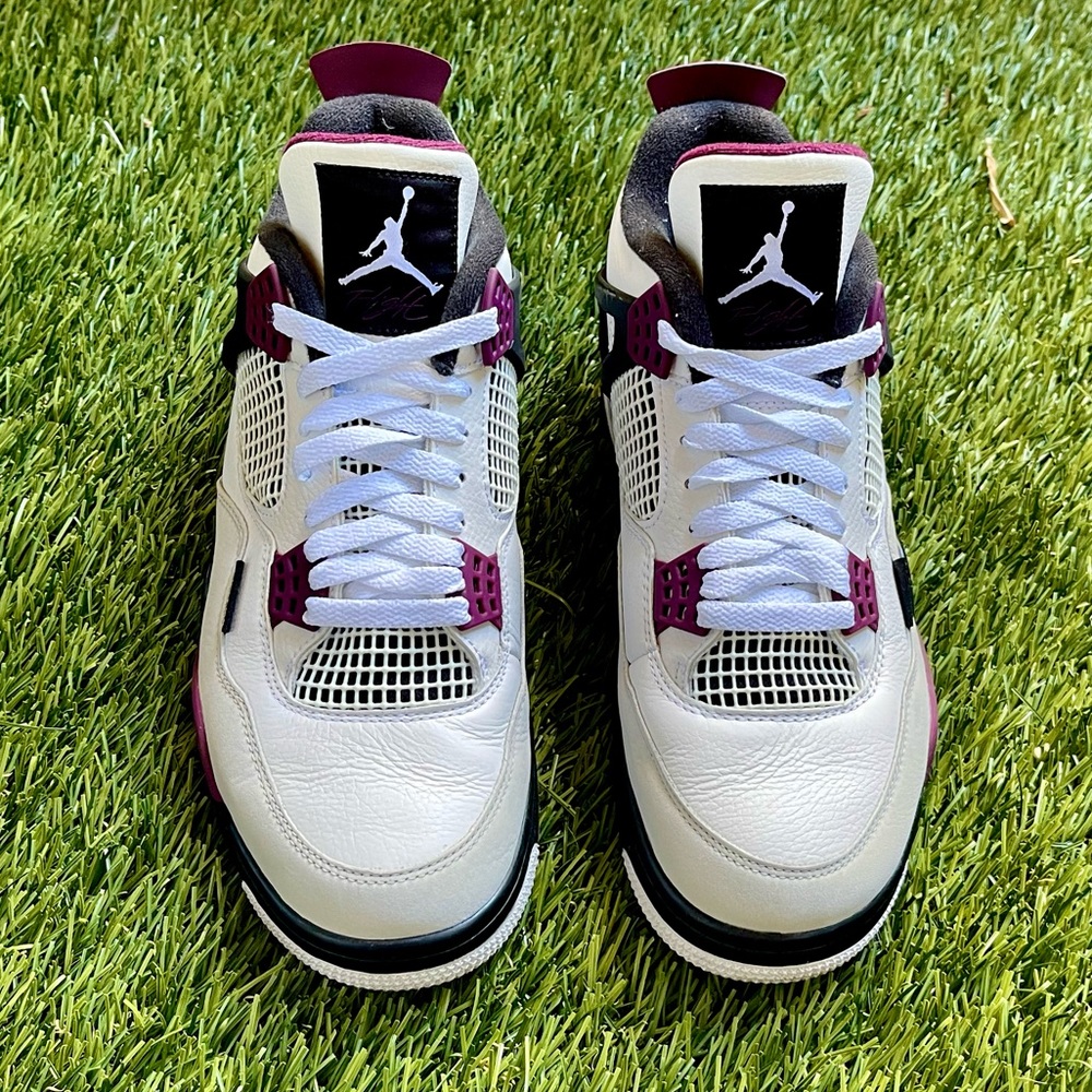 Jordan 4 Retro Paris Saint-Germain Bordeaux Size 10 - Picture 1 of 11